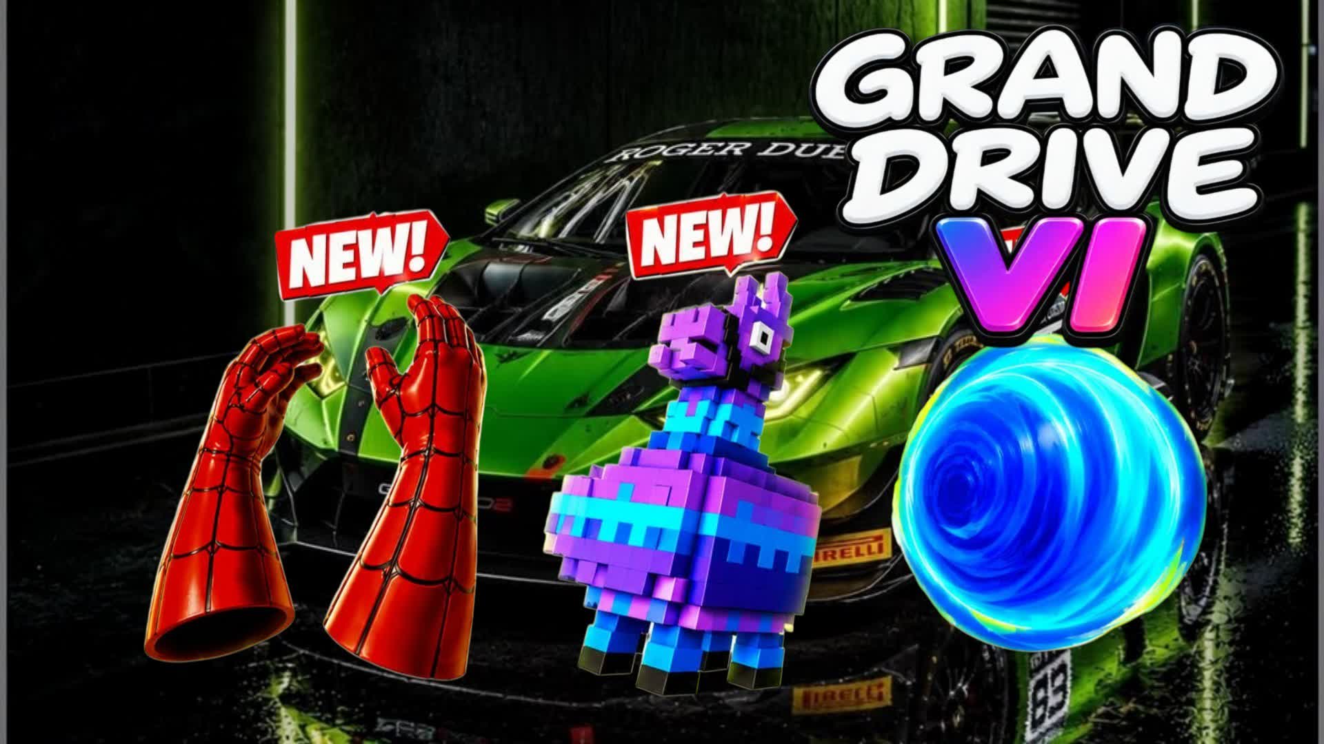 THEFT DRIVING & SUPER SPIDER — Fortnite Creative map