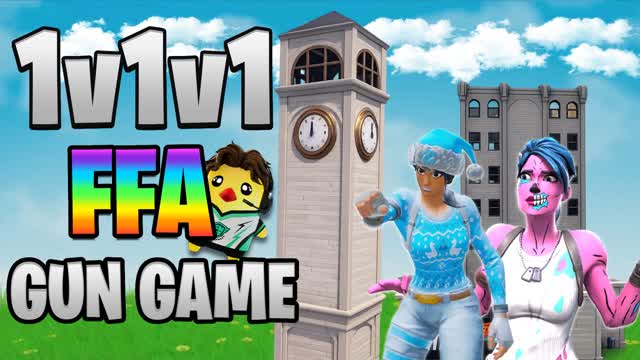 1v1v1 FFA GUN GAME — Fortnite Creative map cover art