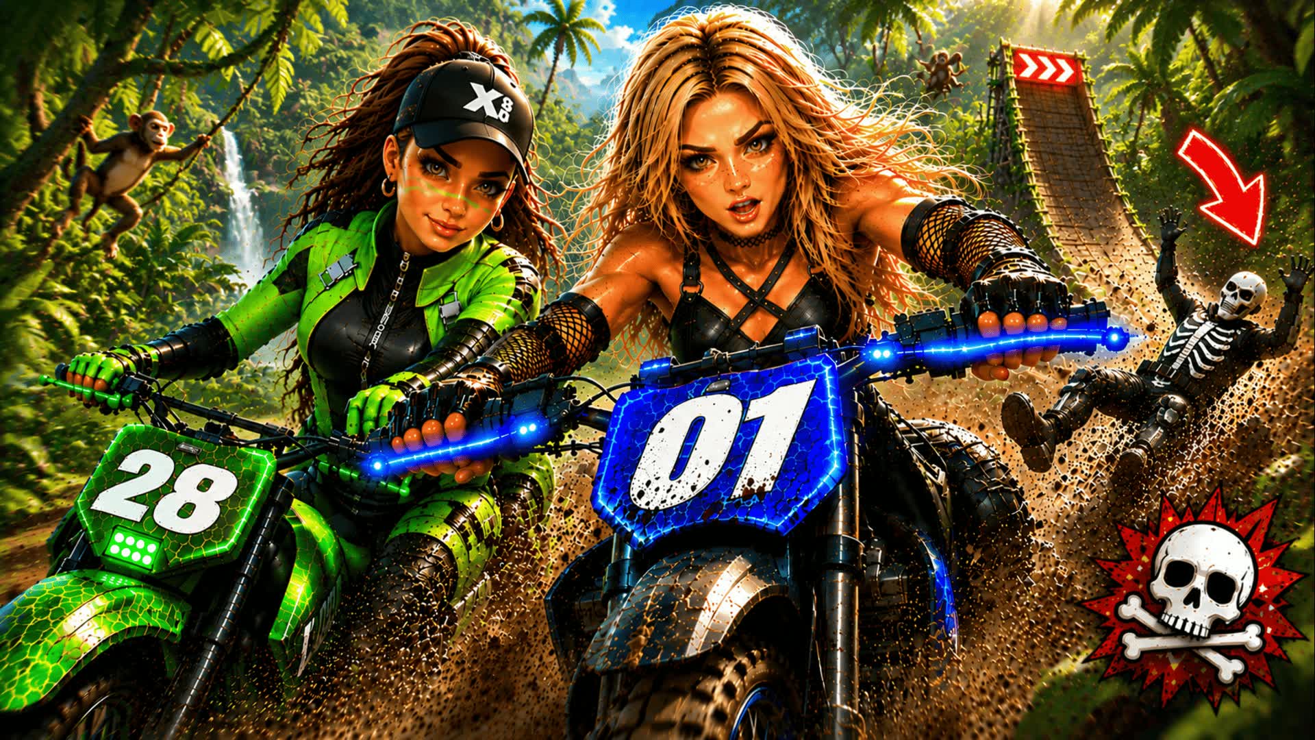 JUNGLE SPEED RACE🌴 — Fortnite Creative map