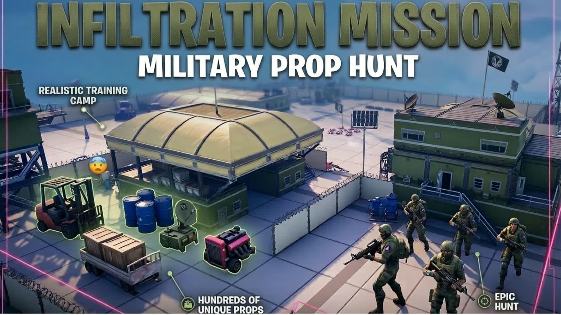 MILITARY PROP HUNT — Fortnite Creative map