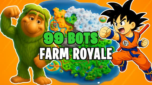 SUPER 99 BOTS ROYALE 🏆 FREE FOR ALL⭐ — Fortnite Creative map cover art