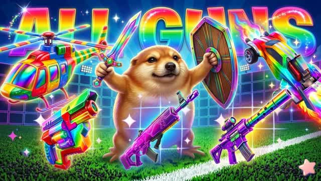 ALL GUNS THE DOG SOCCER⚽ — Fortnite Creative map cover art