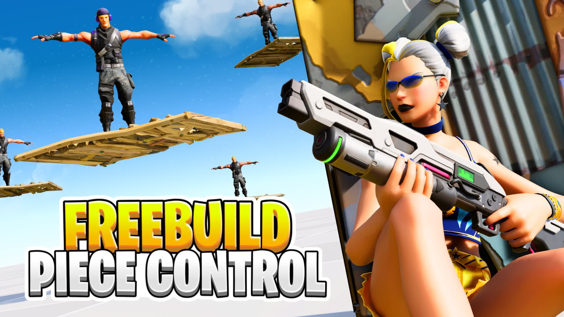 FREEBUILD & PIECE CONTROL — Fortnite Creative map