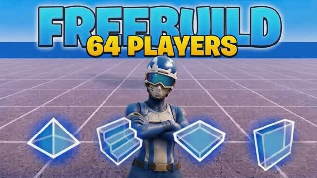 FREE BUILD 64 PLAYERS — Fortnite Creative map cover art