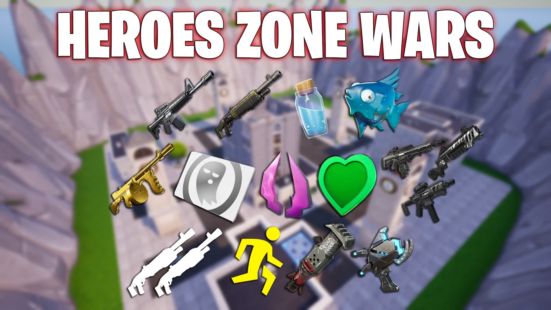 🦸HEROES TILTED ZONE WARS 💫 — Fortnite Creative map