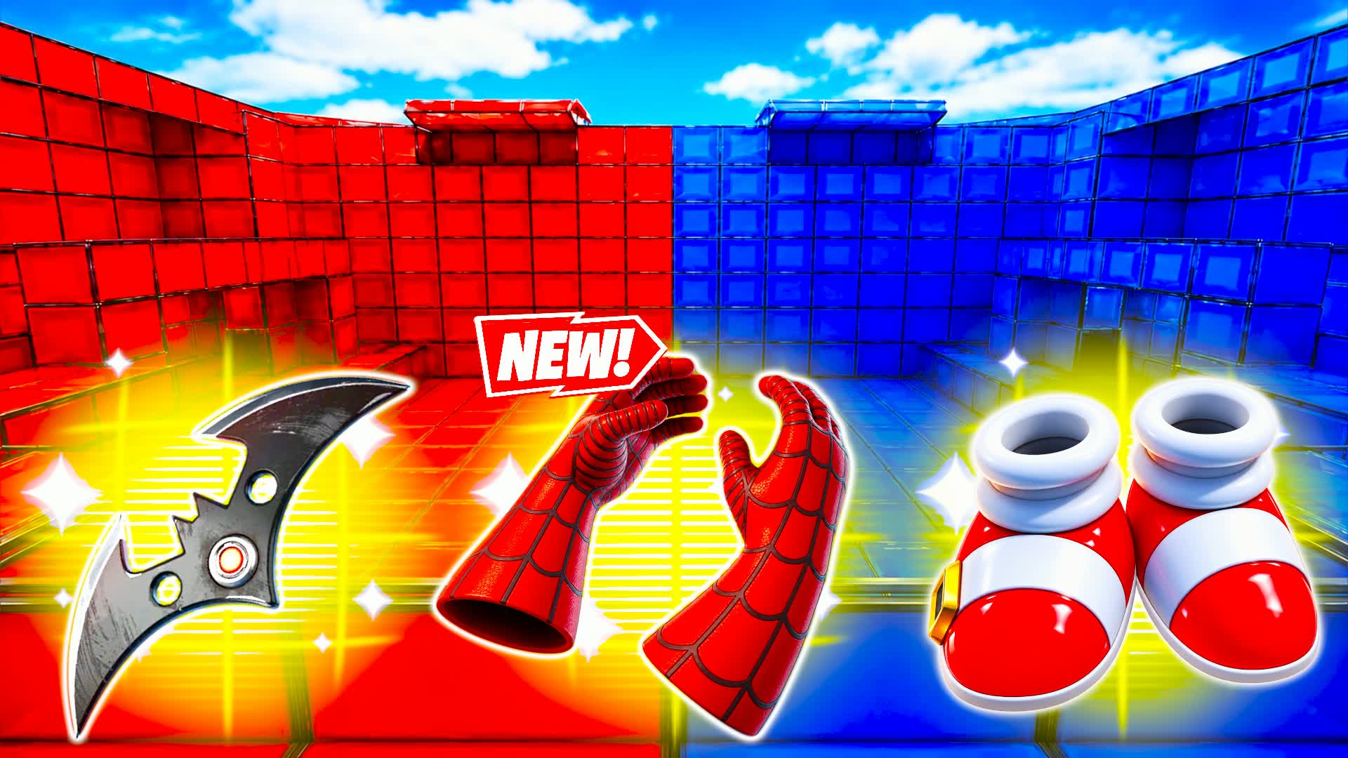 RED VS BLUE REACH THE FINAL POINT ๐ต๐ด โ Fortnite Creative map