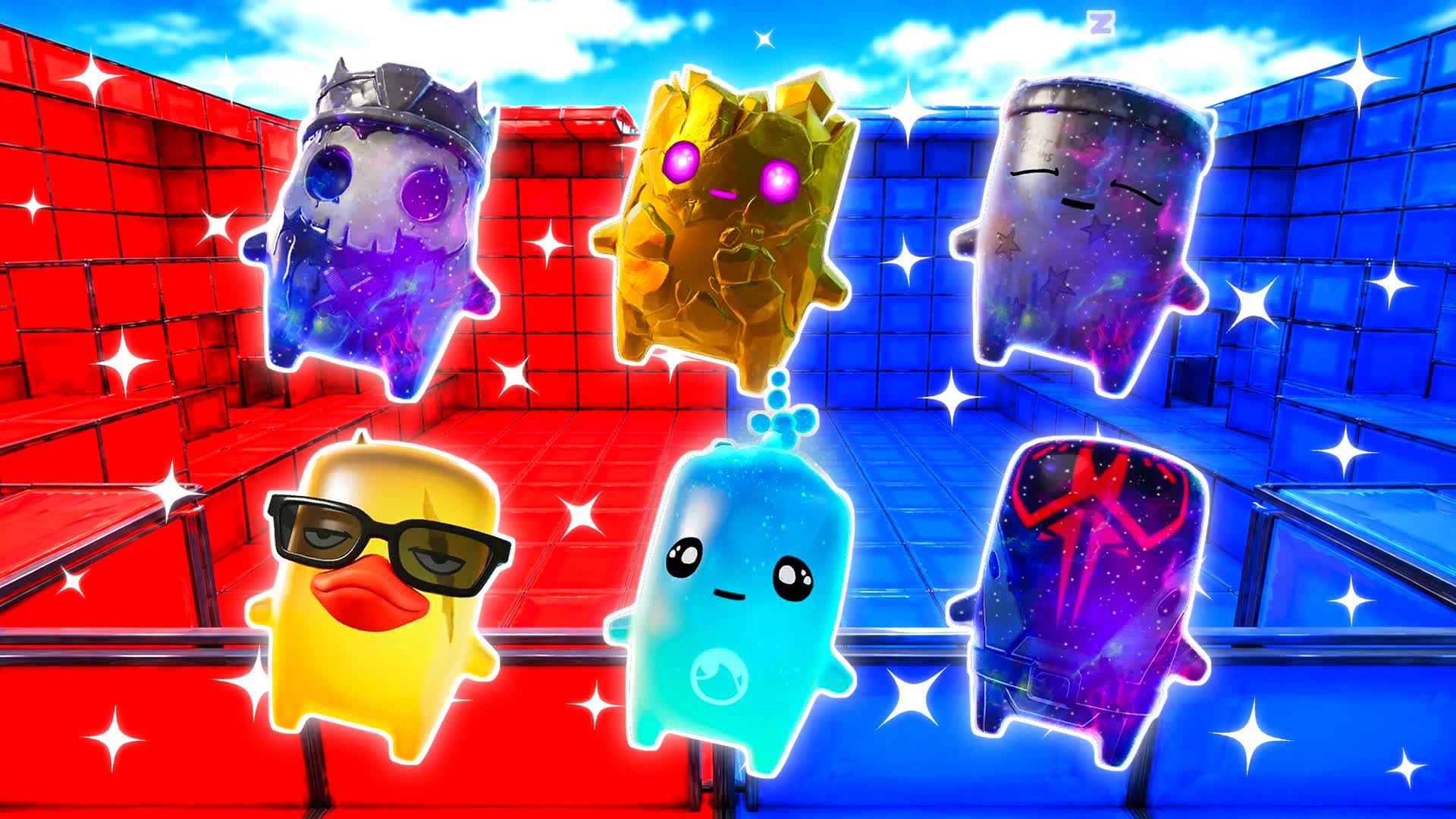 BLUE VS RED FLASH CONTROL 🔵🔴 — Fortnite Creative map