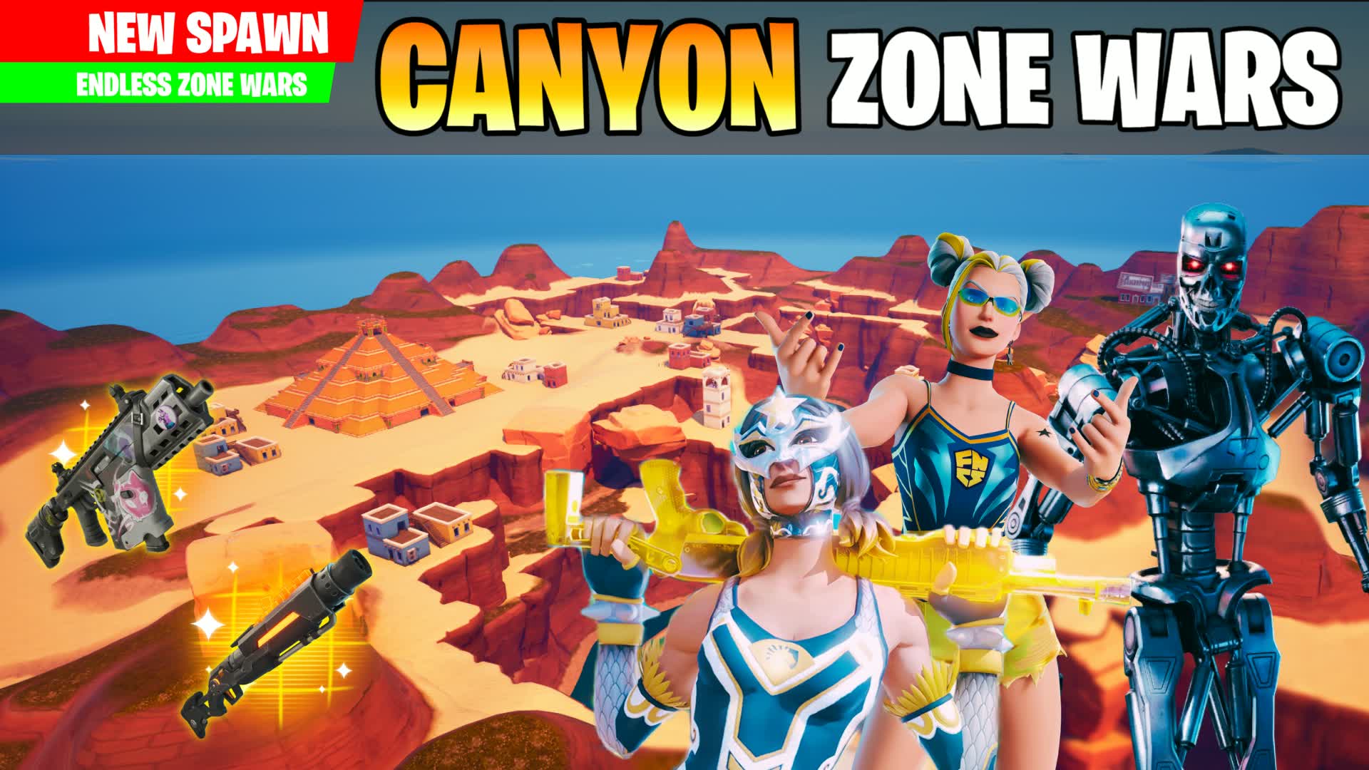 CANYON ENDLESS ZONE WARS — Fortnite Creative map