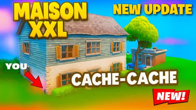 HIDE AND SEEK XXL HOUSE — Fortnite Creative map cover art