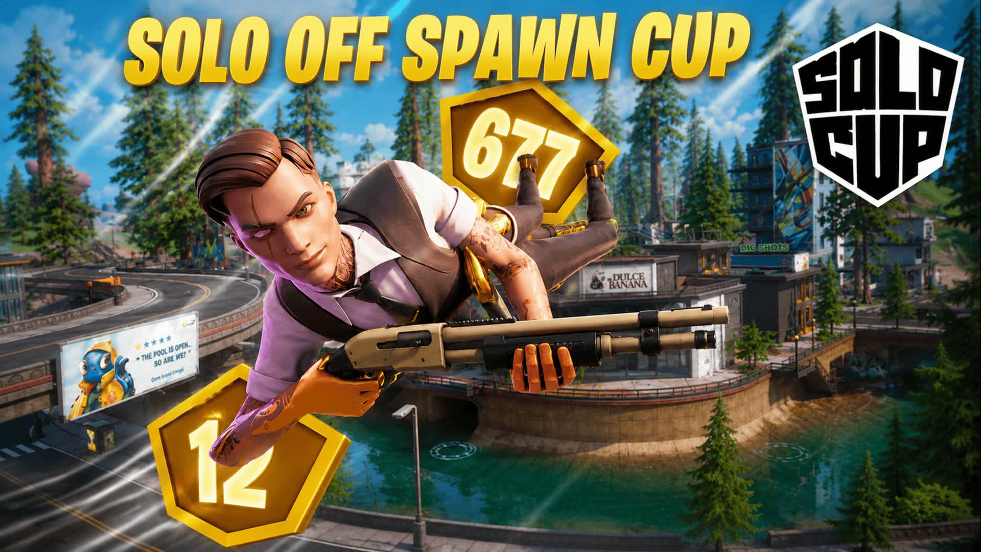 Solo Cup FCS Off Spawn Realistics — Fortnite Creative map
