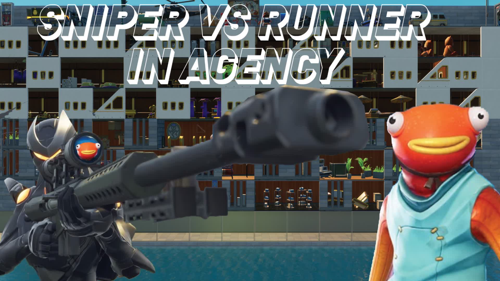 Sniper VS Runner in Agency — Fortnite Creative map