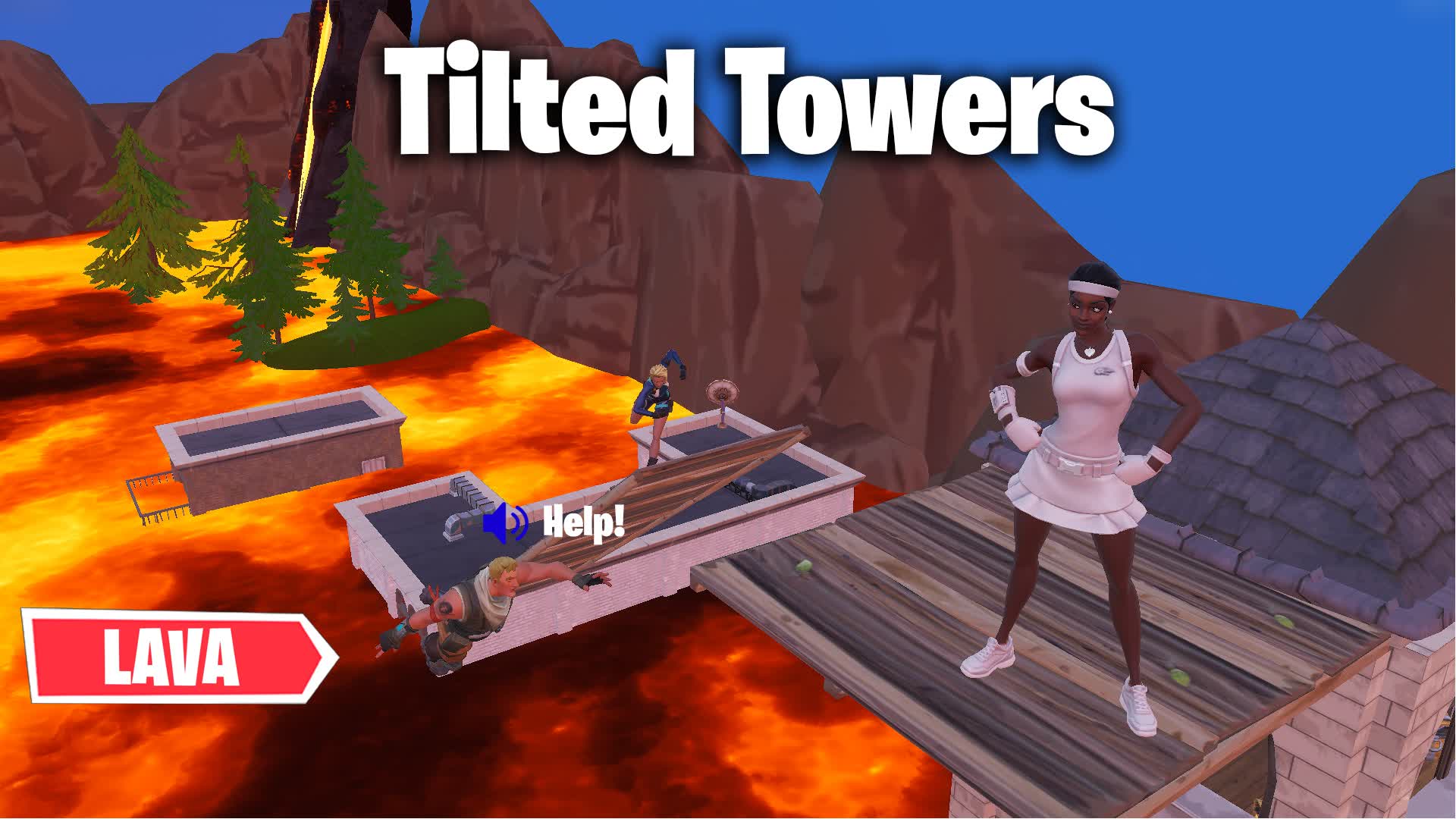 🌋Lava Tilted Towers Zone Wars🌋 — Fortnite Creative map