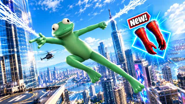 🎯NEW GUN GAME SPIDER MEGA CITY😎 — Fortnite Creative map cover art
