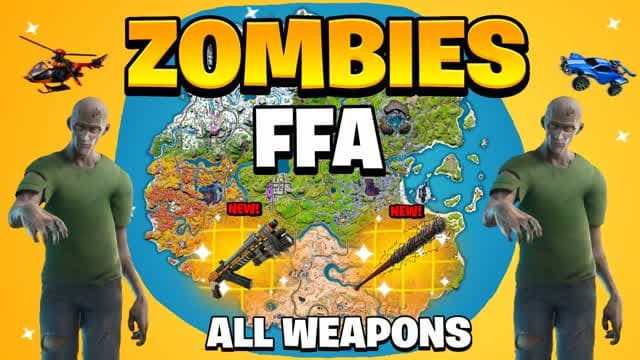 ALL WEAPONS ZOMBIES FREE FOR ALL TWDU — Fortnite Creative map cover art