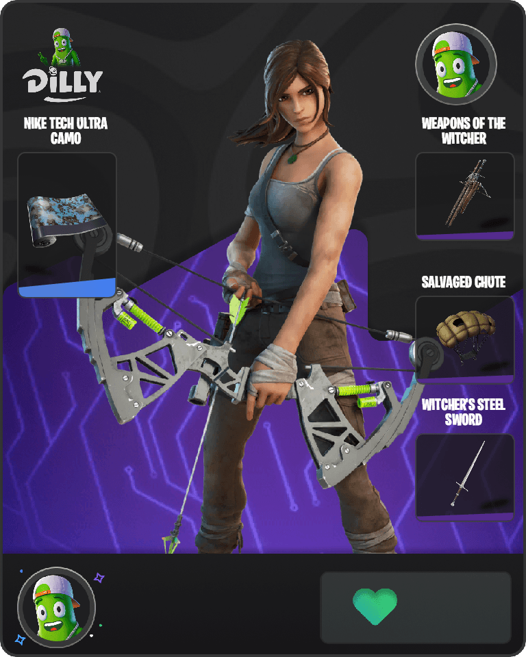 Lara Croft Fortnite combo