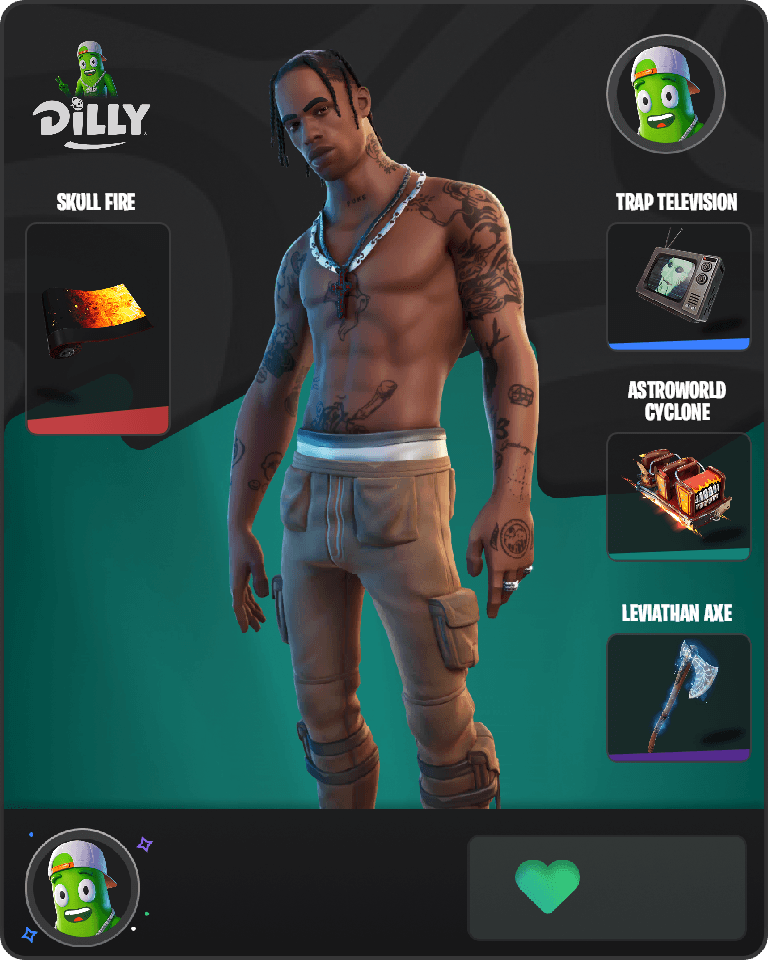 Travis Scott Fortnite skin combo