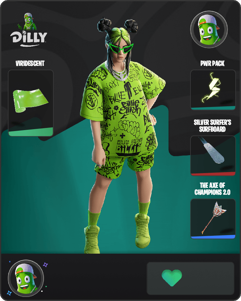 Green Roots Billie Fortnite combo