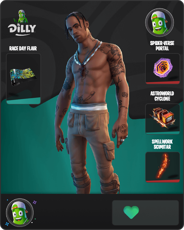 Travis Scott Fortnite combo