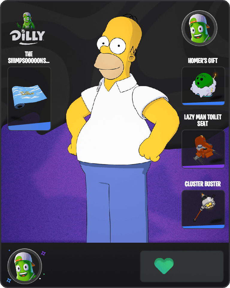 Homer Simpson Fortnite combo