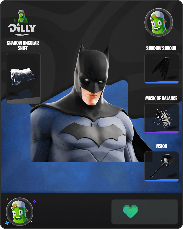 Batman Comic Book Outfit Fortnite combo