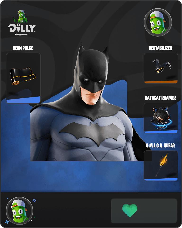 Batman Comic Book Outfit Fortnite combo