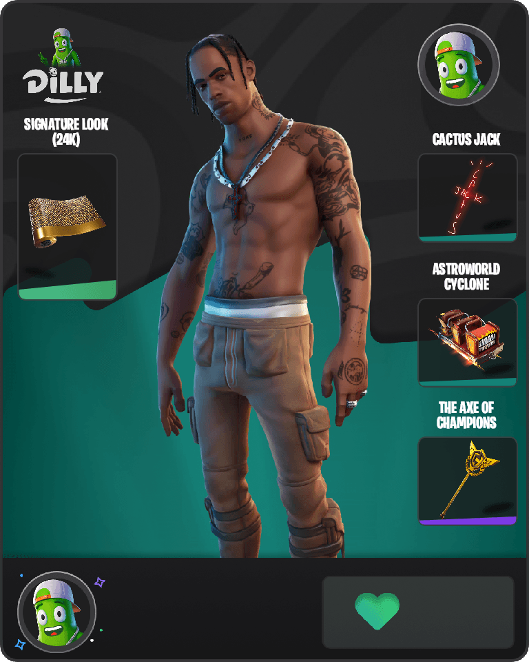 Travis Scott Fortnite combo