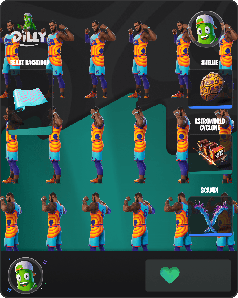 Tune Squad LeBron Fortnite combo