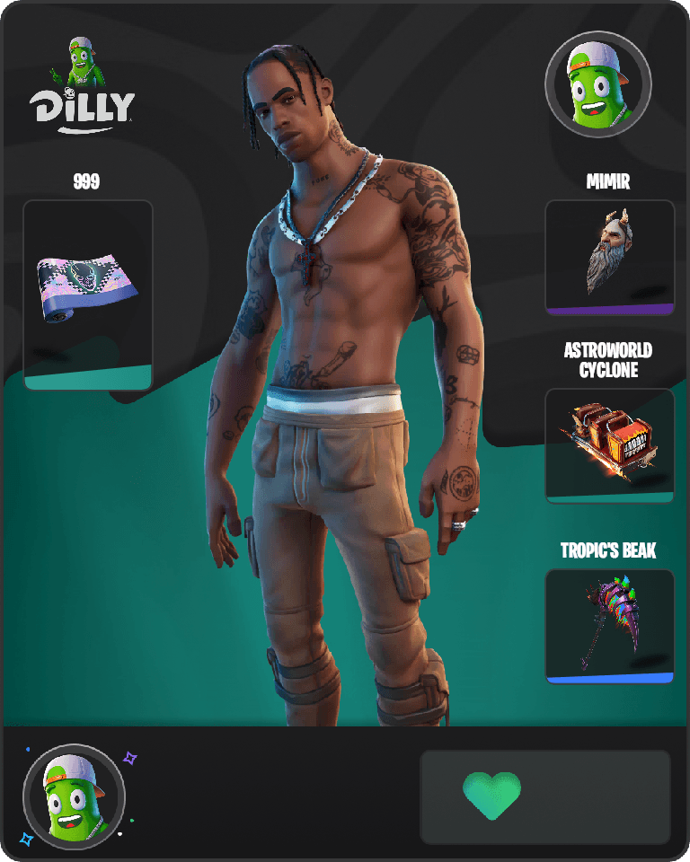 Travis Scott Fortnite combo