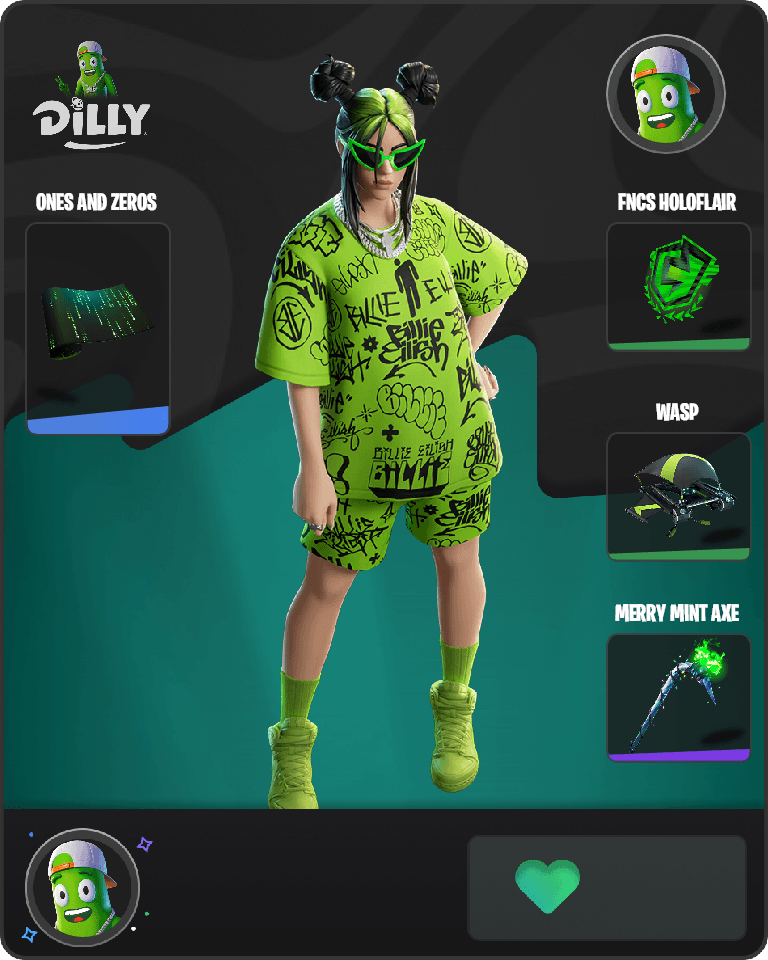 Green Roots Billie Fortnite combo