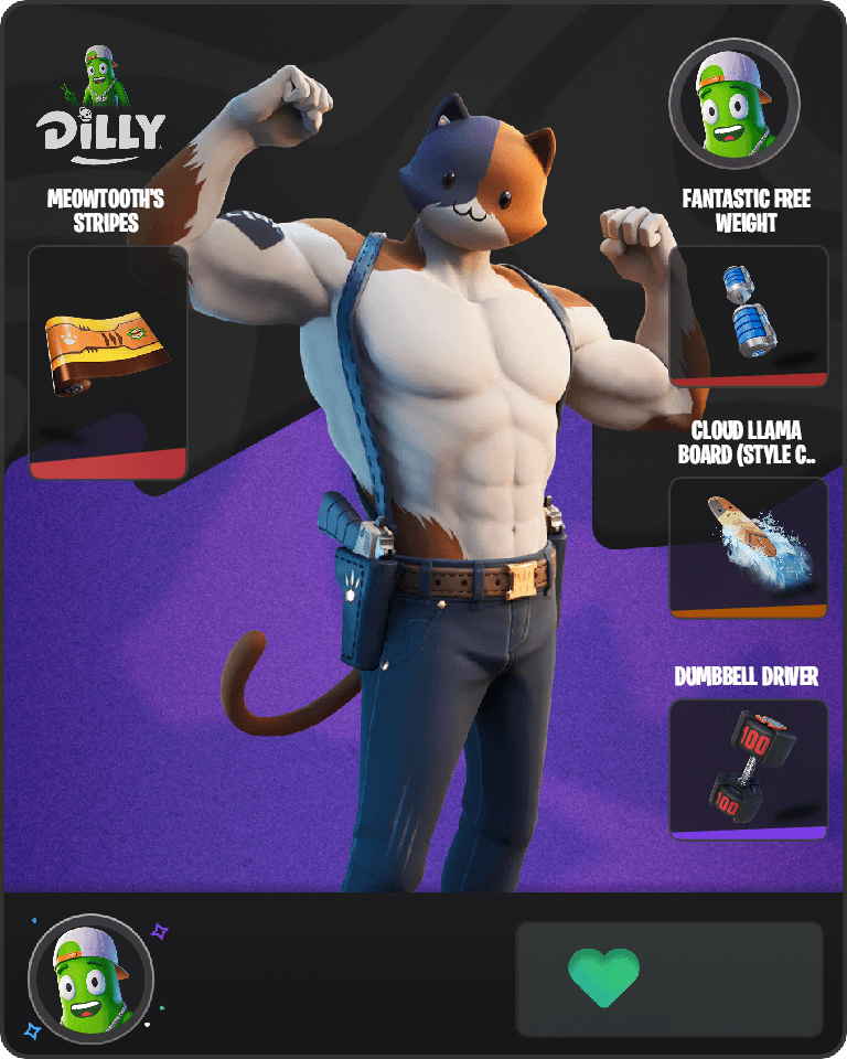 Meowscles Fortnite combo