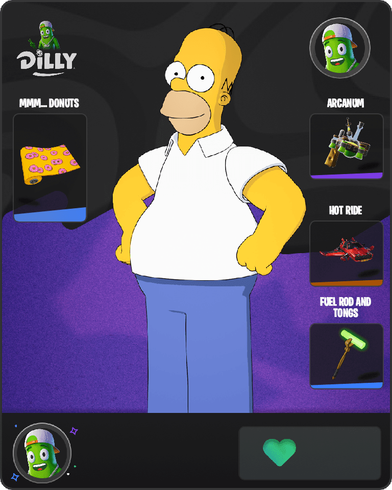 Homer Simpson Fortnite combo