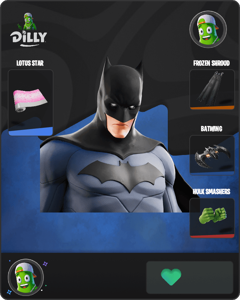Batman Comic Book Outfit Fortnite combo