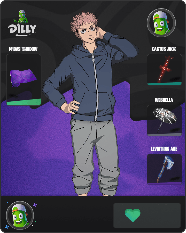 Streetwear Yuji Itadori Fortnite combo