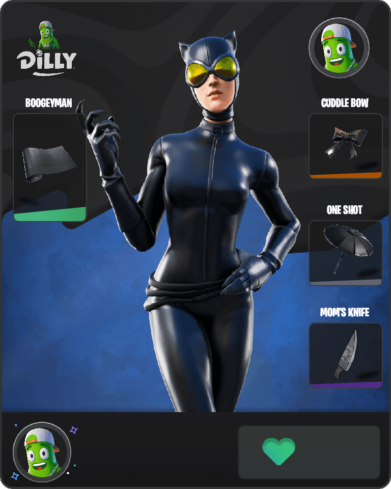 Catwoman Comic Book Outfit Fortnite combo