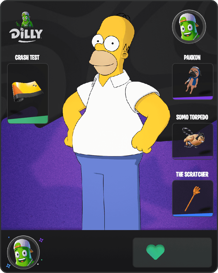Homer Simpson Fortnite combo
