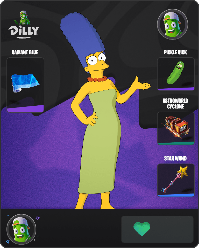 Marge Simpson Fortnite combo