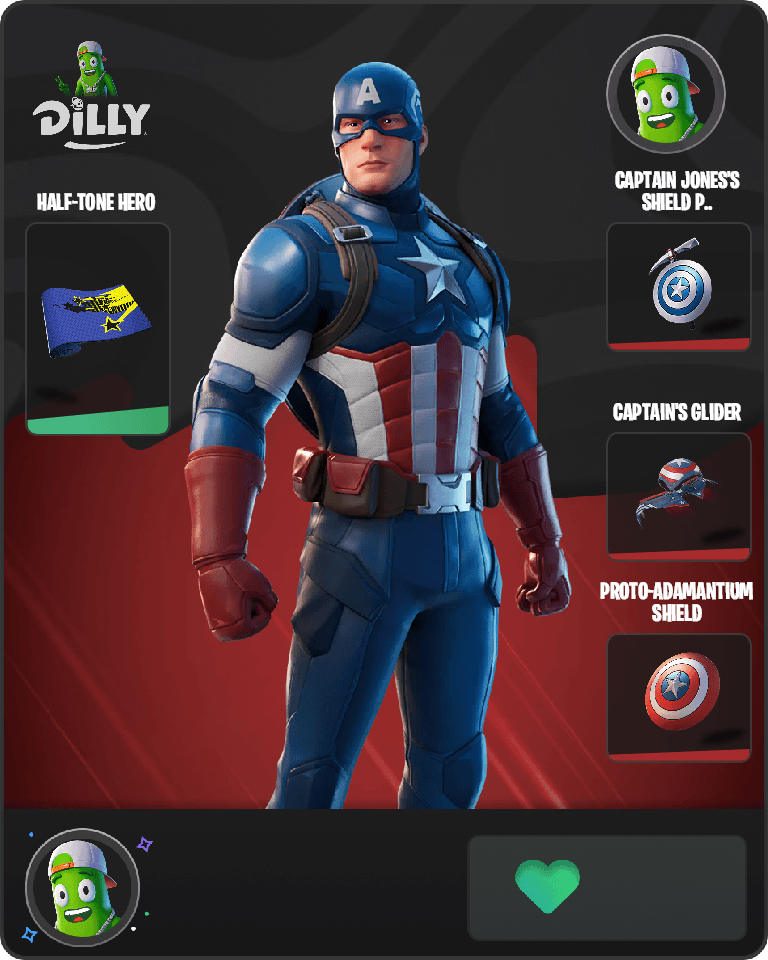 Captain America Fortnite combo