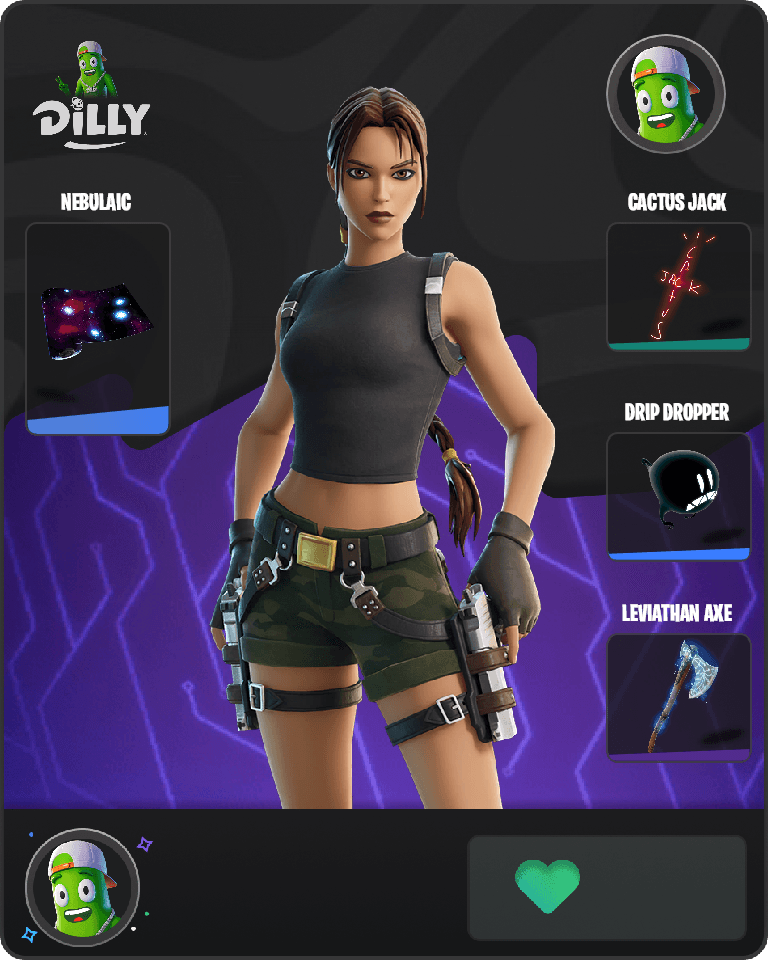 Lara Croft (2000s) Fortnite combo