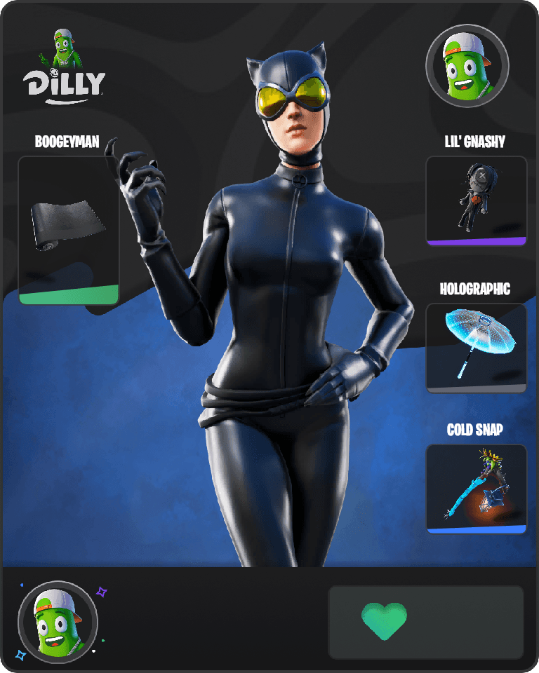 Catwoman Comic Book Outfit Fortnite combo
