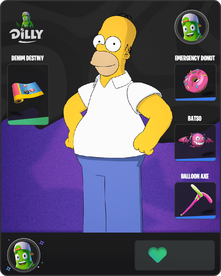 Homer Simpson Fortnite combo