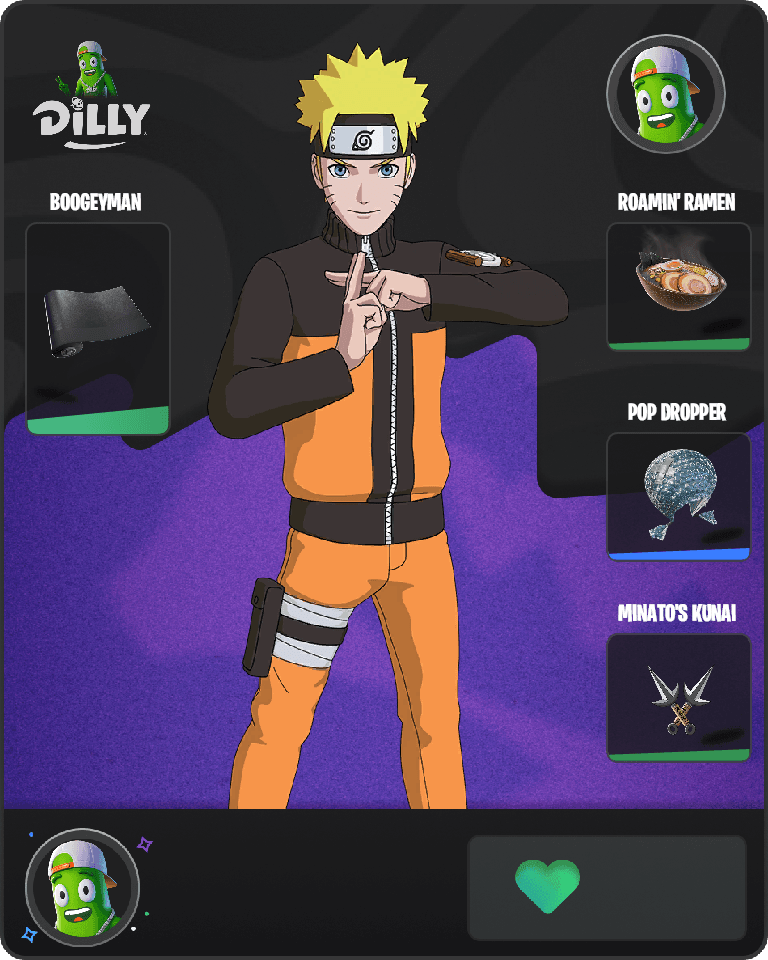 Naruto Uzumaki Fortnite combo