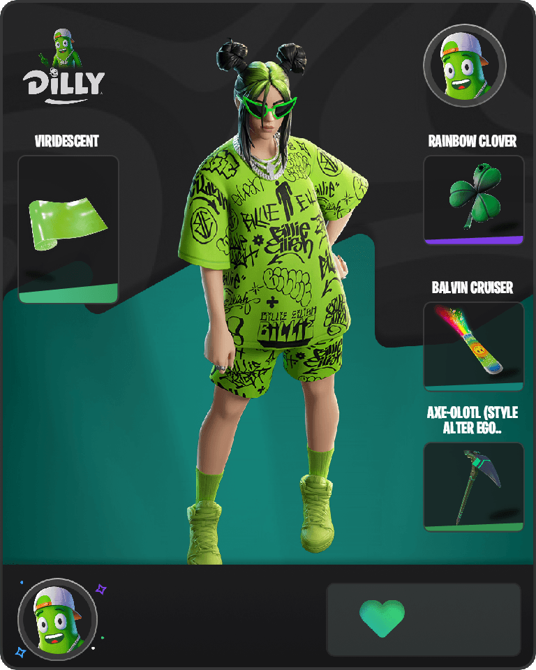 Green Roots Billie Fortnite combo