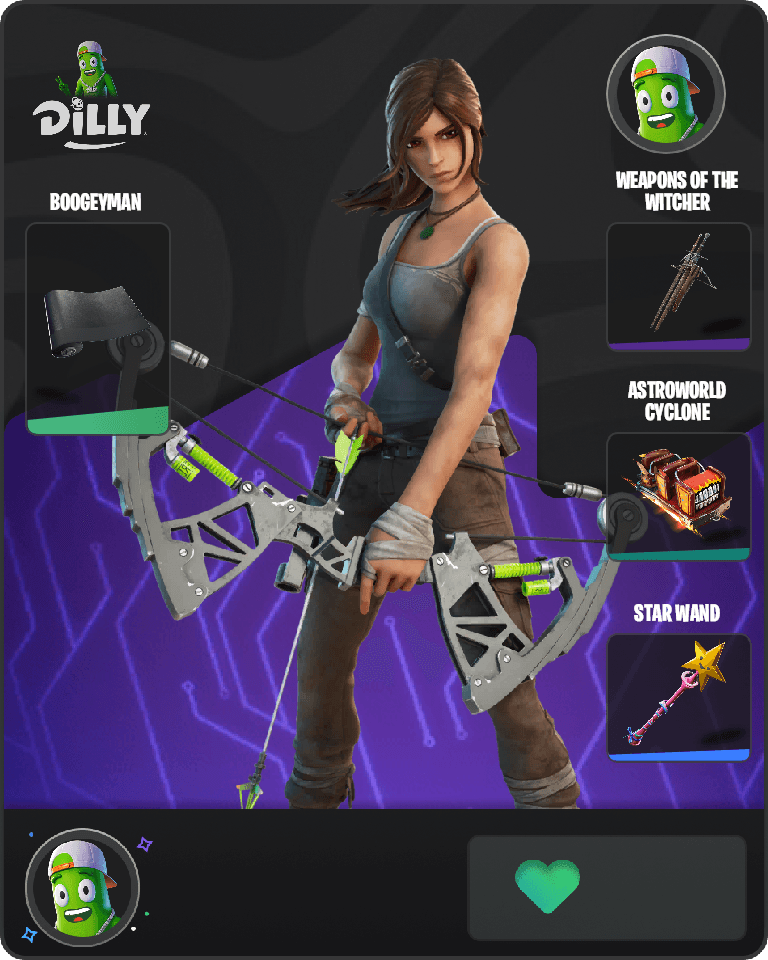 Lara Croft Fortnite combo