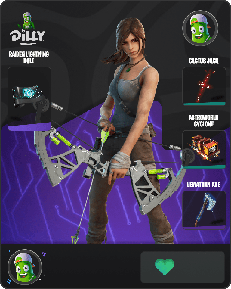Lara Croft Fortnite combo