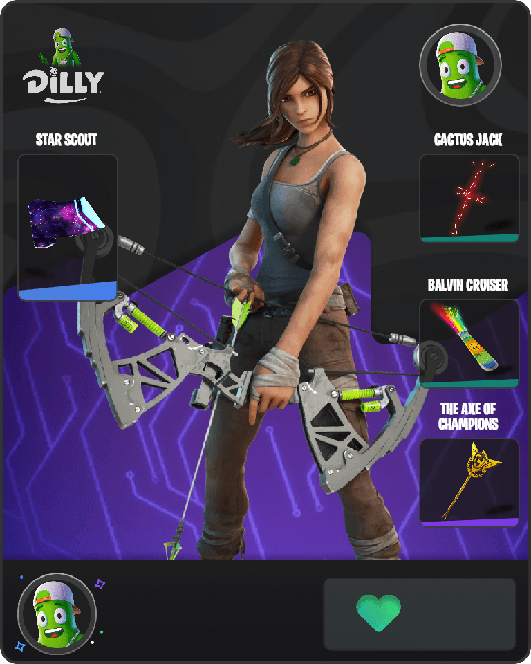 Lara Croft Fortnite combo