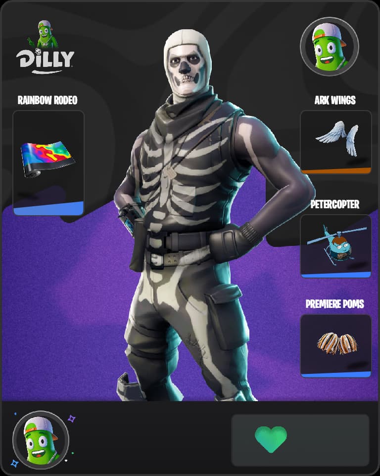 Skull Trooper Fortnite skin combo