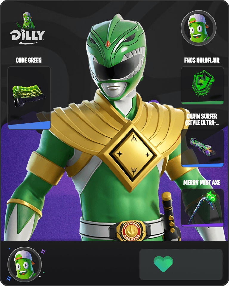 Green Ranger Fortnite combo
