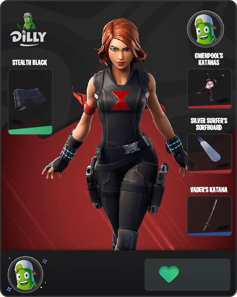 Black Widow Outfit Fortnite combo