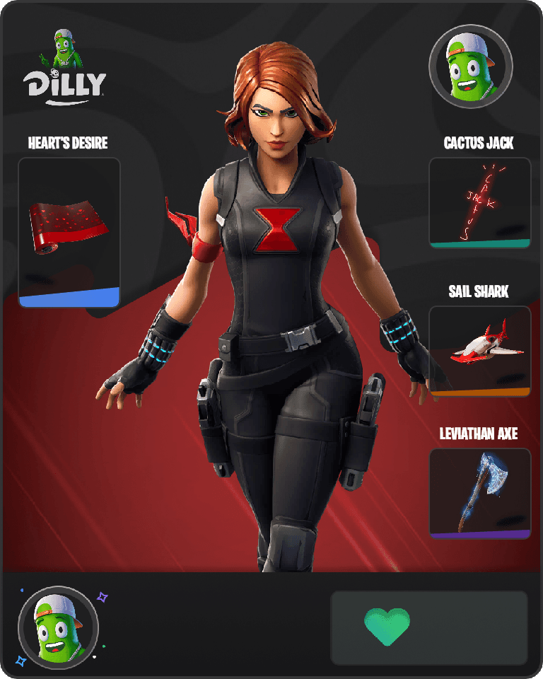 Black Widow Outfit Fortnite combo