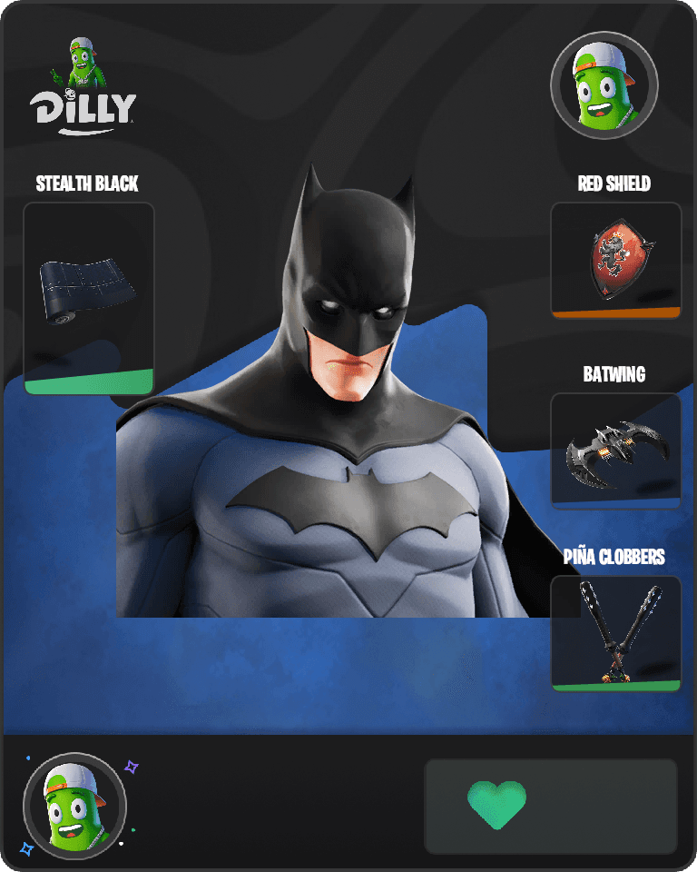 Batman Comic Book Outfit Fortnite combo